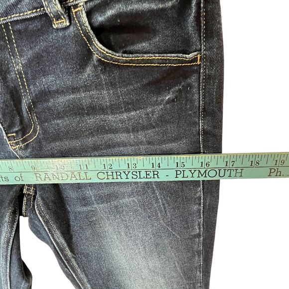 KanCan Mid Rise Super Flare Dark Wash Denim Jeans Sz 25 Blue Y2K - Picture 12 of 15